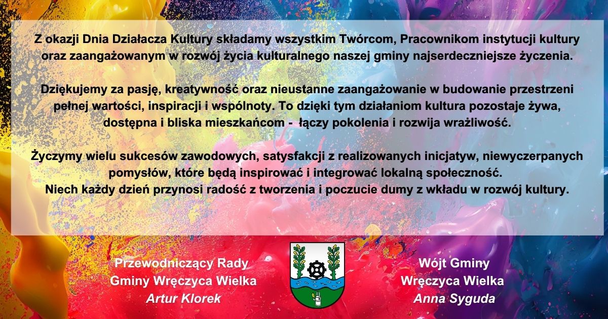 życzenia na grafice w kolorowe plamy