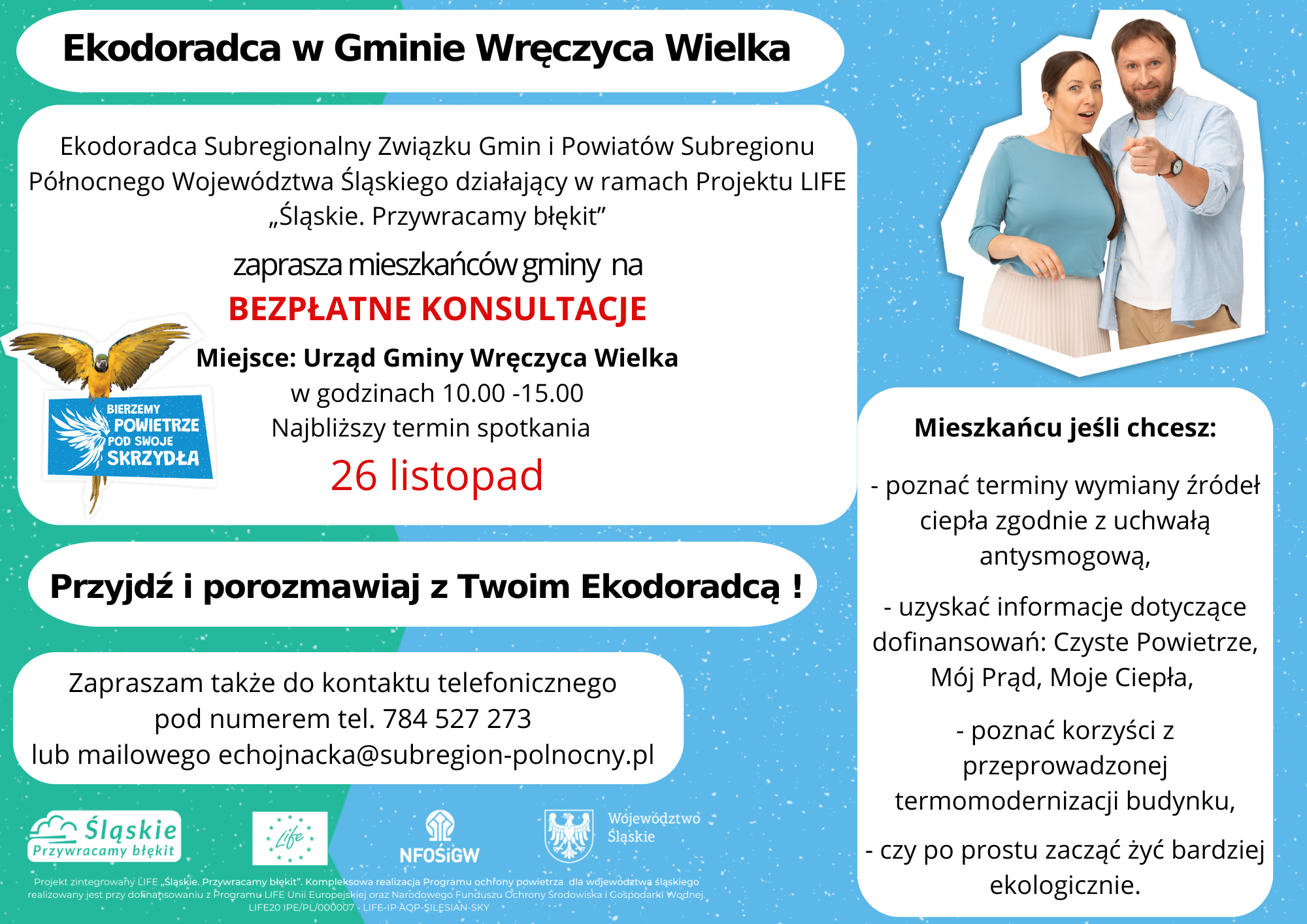 grafika z ogłoszeniem